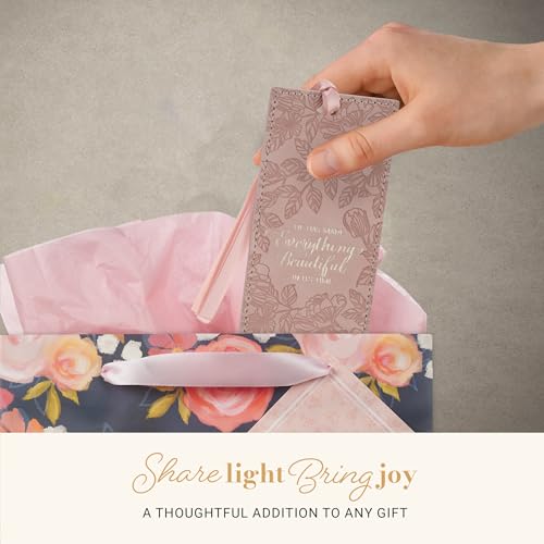 Image of Christian Art Gifts Premium Faux Leather Bookmark: Everything Beautiful