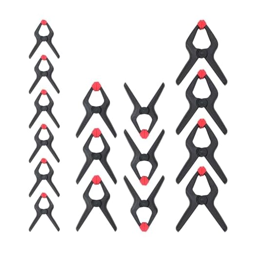 WORKPRO 16-Piece Nylon Spring Clamp Set -4pc 6-1/2" Clamps, 6pc 4-1/2" Clamps, 6pc 3-3/8" Clamps