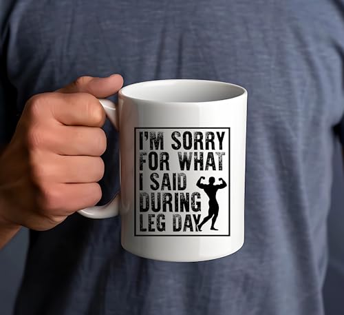 signkitsuk I'm Sorry for What I Said During Leg Day – Funny Gym Workout Gift for Fitness Lovers, Weightlifters, and Bodybuilders – Sarcastic Joke Present for Friends, Family, and Coworkers - Image 4