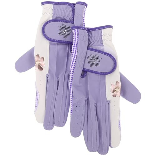 Guantes de golf para mujer evitan deslizamientos con agarre morado par