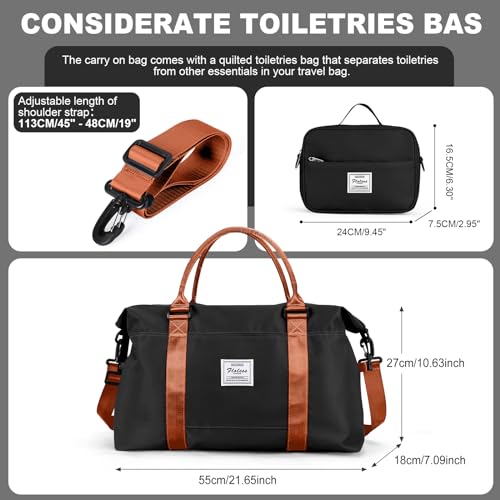 Travel Bags for Women, Weekender Overnight Carry On Tote With Toiletry Bag, Duffel With Wet Pocket3