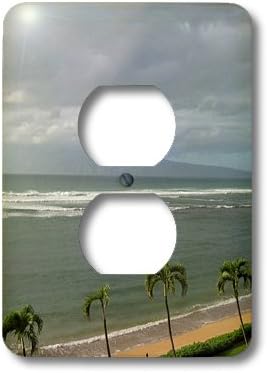 3dRose Patricia Sanders Hawaii - Palm Trees Along Maui Coast of Hawaii Travel - 2 plug outlet cover (lsp_29339_6) image 3