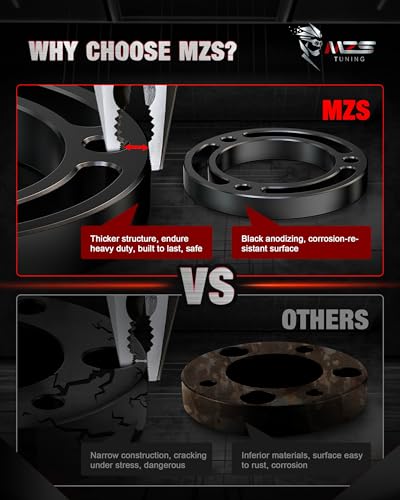 Image of MZS 1.5 Inch Front Leveling Kit for Silverado Sierra Tahoe Yukon 2007-2026 | 1.5 inch Level Kit Fit 2007-2013 Avalanche 1500 2WD 4WD, Aluminum Lift Kit Raise the Truck 1.5in, Maintain the Factory Ride