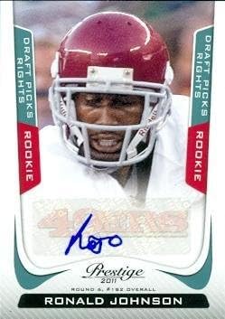 Sports Memorabilia Ronald Johnson Autographed Football Card USC 2011 Panini Prestige No.284 Rookie
