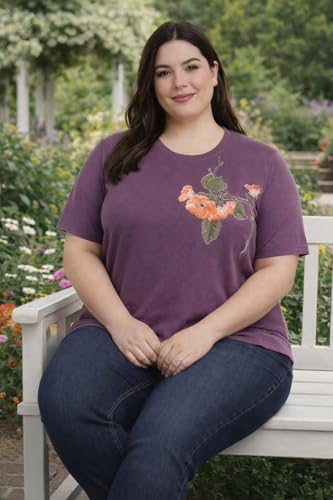 Image of In Love Women's Graphic Printed Cotton Plus Size Longline T-Shirt | Cotton fabric - soft longline T-shirt with easy plus-size fit