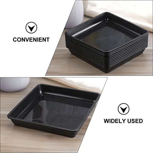 Happyyami Plant Pot Saucers 12Pcs Square Plant Saucers Flower Pot Bottom Indoor Outdoor Water Drip Trays Protect Surfaces Clean for Flower Bonsai 15cm - Image 4