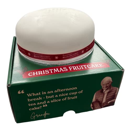 Grandpas Boiled Fruit Iced Christmas Cake Rum Soaked Xmas Fruitcake 6 Round Approx 1.3kg