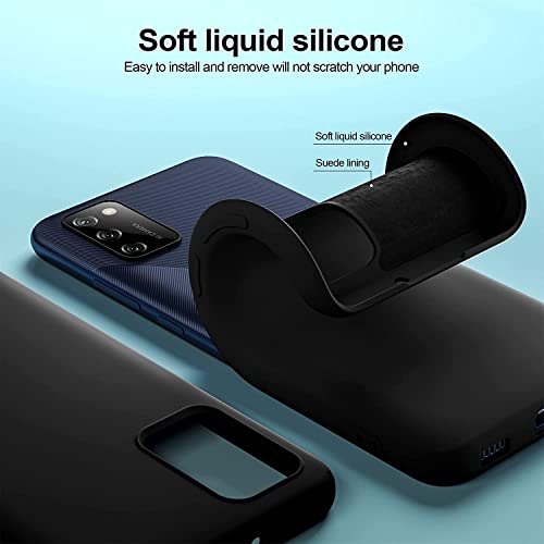 Image of DIZORO Liquid Silicone Case Compatible with Samsung Galaxy A02S / M02S / F02S Case, Gel Rubber Full Body Protection Cover Case Drop Protection Case (Black)