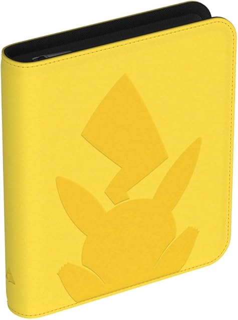 Rayvol 4 Pocket Card Binder Compatible with Pokemon Cards, Card Holder Album - Electric Yellow