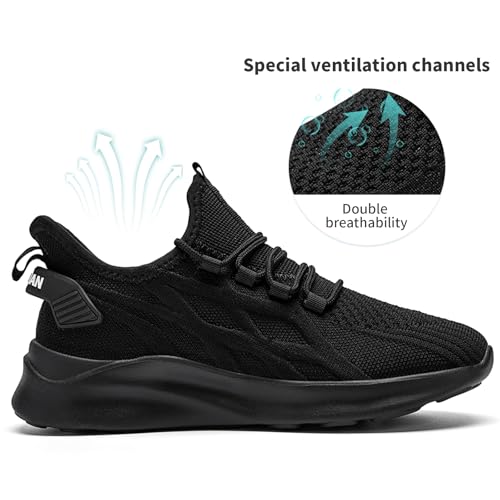 Mens Running Shoes Tennis Walking Gym Workout Slip On Athletic Fashion Sneakers Lightweight Breathable Sports Jogging Casual Shoe4