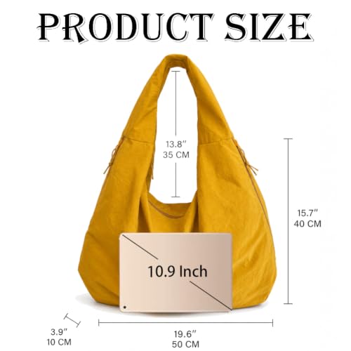 Image of KAMEILONG Large Nylon Hobo Bag Women Crescent Shoulder Bag Vintage Tote Bag Casual Shopper Handbag for Women