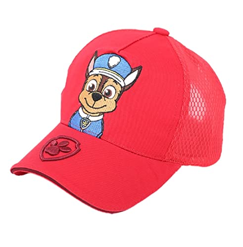 パウ パトロール キャップ 帽子 子供 46cm-54cm 調整可能 コーデ アクセント キュート 上品 春夏 旅行 クリスマス プレゼント カジュアル ヒップホップ (赤2)