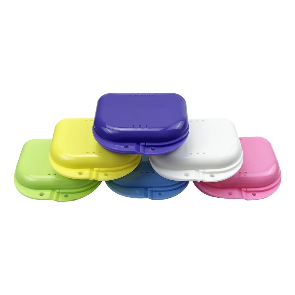 100PCS Custom Personalized Logo Orthodontic Marble Retainer Case Customized Mouthguard Protective Box with Any Image Logo and Text (100pcs Customized Low-Tops Retainer Cases)