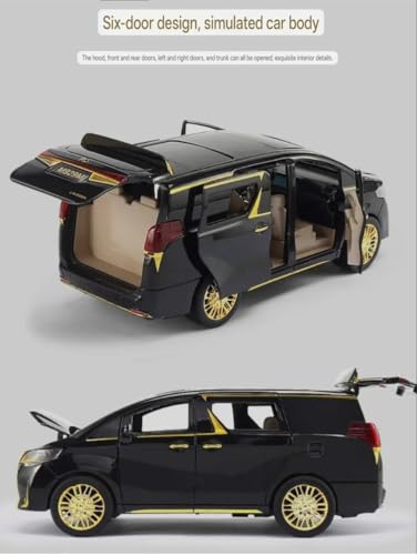 Image of Lexus LM300 Model Car with Box, Zinc Alloy Pull Back Toy car with Sound and Light for Kids Boy Girl Gift [Colors as Per Stock]