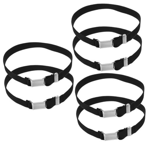 Cinturón elástico para niñas y chicos Beavorty 3 Series de poliéster negro pack de 6 piezas