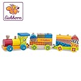 holzzug geburtstag kind Birkenholz, Holz bunt bedruckt