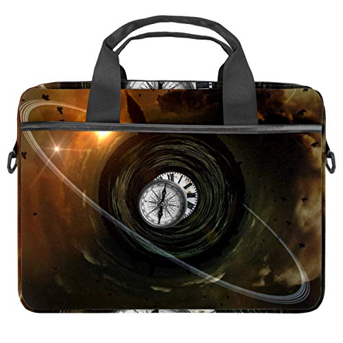 Funda bandolera para portátil 13-14 pulgadas con diseño de universo y planetas del espacio