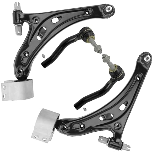 Image of Detroit Axle - 4pc Front Control Arms Kit for 2017-2023 GMC Acadia Cadillac XT5, 2 Lower Control Arms with Ball Joint 2 Outer Tie Rods 2018 2019 2020 2021 2022 Replacement