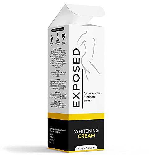 Lacey EXPOSED Whitening & Lightening Cream for Underarms & Intimate Areas | For Sensitive Skin of Bikini Area & Underarms | For Men & Women | For all skin types | 90 gm