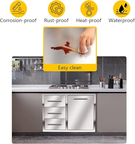 Outafurnia XIAO-065-01 Outdoor Kitchen Drawer Combo 28 Inch W X 19.6"D X 20.1 Inch H,Access Trash Drawer Combo thumb #1