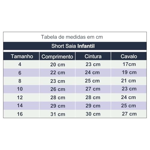 Short Saia Infantil Menina Básico Uniforme Escolar Tradicional Dia a Dia Casual Juvenil (BR, Idade,