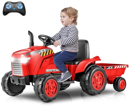 OLAKIDS 12V Kids Ride on Tractor, Battery Powered Motorized