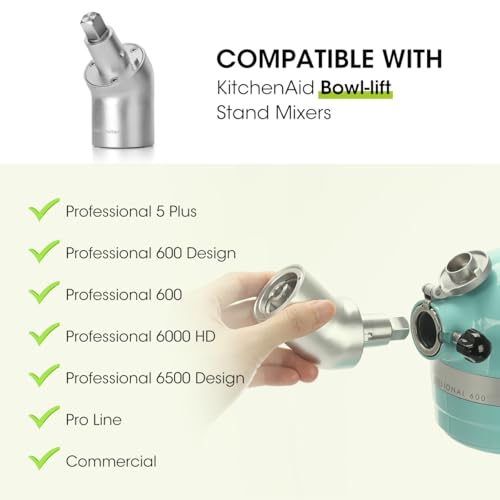Image of Aieve Snack Coater Adapter Compatible with KitchenAid Bowl-Lift Stand Mixer