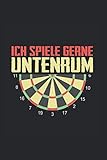  Ich spiele gerne untenrum: Dart Notizbuch Dartboard Dot Grid Schreibheft Dartpfeile Schreibblock Tagebuch 180 Geschenk Student Geburtstag