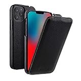 MELCKO Custodia per Apple iPhone 12 Pro Max (6,7 pollici) Custodia in pelle rivestita, Flip Case, Custodia Custodia Custodia Custodia a Portafoglio, Sottile, Nero