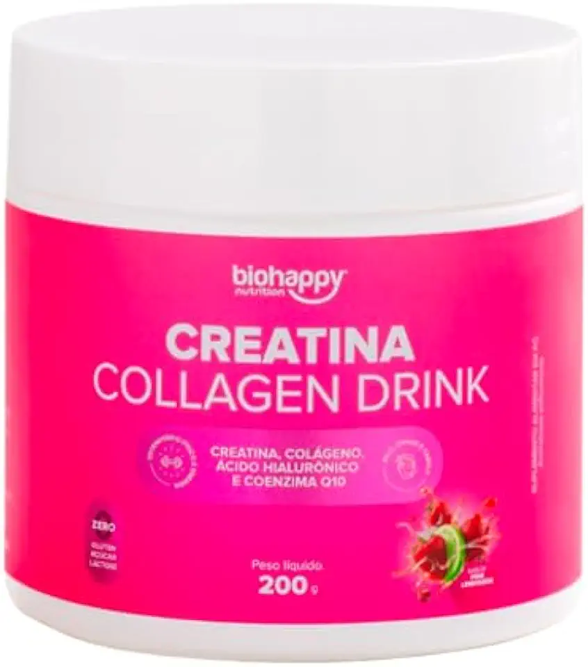 Creatina 6 em 1 - Colágeno Verisol®, Ácido Hialurônico, CoenzimaQ10, Creatina, Biotina e Vitamina C - para mulheres: crescimento de glúteos, crescimento muscular, energia, cabelo, pele, unhas e auxílio cognitivo