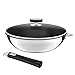 Cuisinox C62200WX13W54 Malice wok 28 cm stal szlachetna powlekana pokrywą i czarnym uchwytem