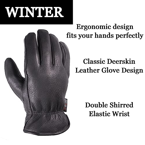 SKYDEER Deerskin Leather Work Gloves