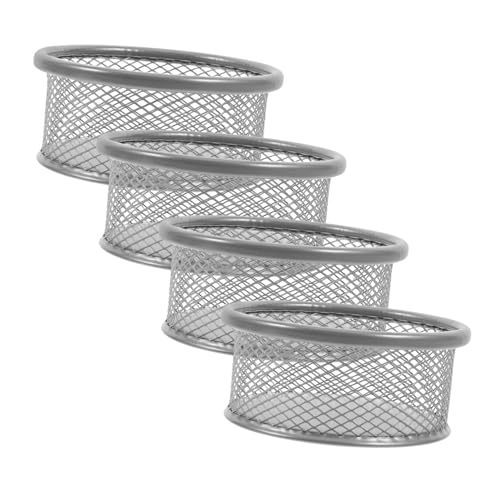Tofficu 4pcs Paperclip Holder Organizer Multi-functional Mesh Design Desktop Storage Box for Office Supplies Neat and Elegant Tabletop for Use