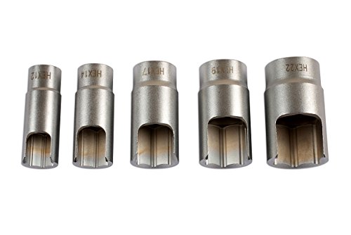 Laser 6089 Elbow Connector Socket Set 3/8"D 5pc, Variety Pack