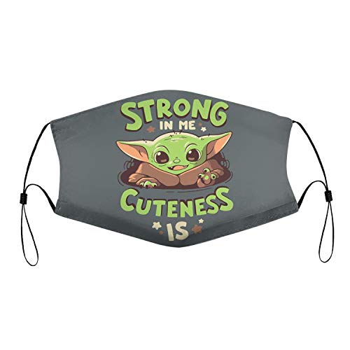 Busyhead The Child Anime Face Cover for Man Kids Baby Yoda Cartoon Face Bandana Reusable with Filter Pocket Baby Funny Balaclava Anti-Dust Sun Cute Bandana for Gifts Festivals Sports Fishing