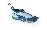 Fashy® Kinder Outdoor Sport- und Schwimmschuhe Aquaschuhe aus Neopren und Mesh mit TPR-Sohle (Made In Germany) Marine/Hellblau 30