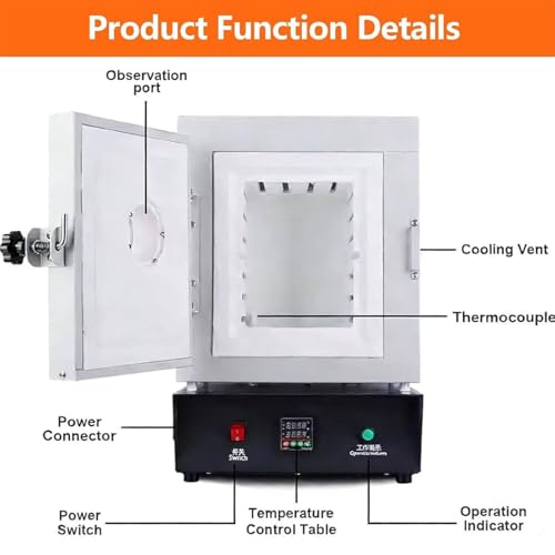 Horno de mufla eléctrico cerrado de 1150 ℃ para evitar fisuras en cerámica y porcelana 5