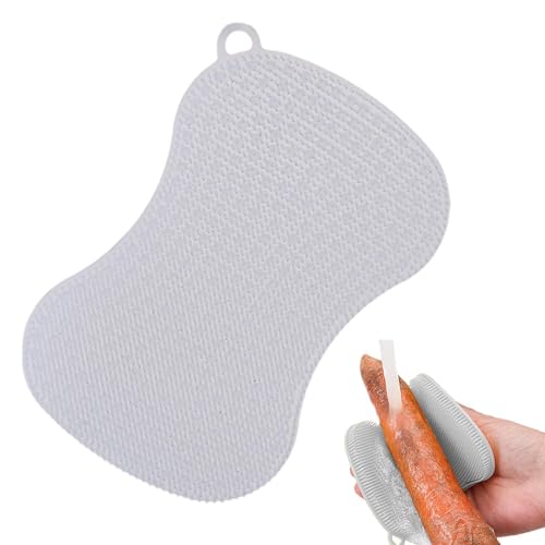 シリコンスポンジ、シリコン皿スポンジ | シリコンブラシ掃除ブラシ、除染用キッチン専用掃除ブラシ、洗濯掃除ブラシ、雑巾、食器用シリコンブラシ、日用品多目的食器洗いスポンジ ディッシュブラシ,速乾性のポットスクラバー、簡単に保管できる穴のデザイン、こぼれた汚