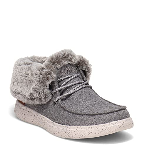 Skechers Bobs Skipper - Cotton Tails. Wool Textile Wallabee Bootie w Memory Foam sockbed