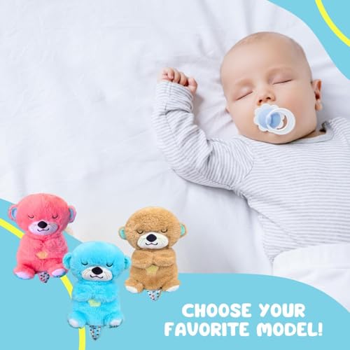 Image of AGC Breathing Teddy Bear with Music for Baby Sensory Sleep Lights Rhythmic Soft Toy, Lights and Breathing Motion, Breathing Toy Teddy Bear with Lights | Best Gift for Kids (Purple)
