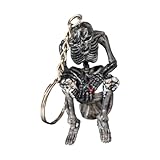 LAINLOY Skull Car Keychain, Halloween Skeleton Car Key Ring, Creative Auto Part Accessories Presents for Men Women