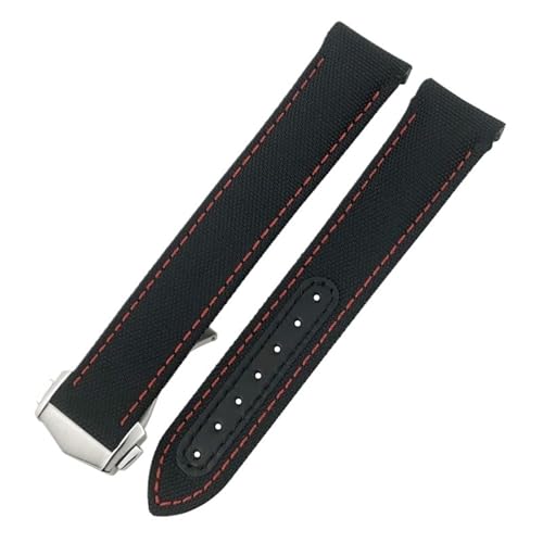 Bracelet de montre 20mm Omega Seamaster Aqua Terra cuir nylon boucle déployante