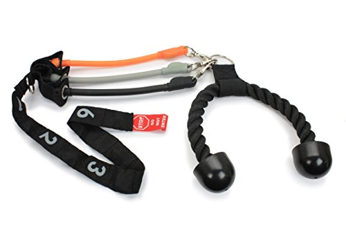 P90X Triceps Pull Down with 3 Resistance Bands With7 Resistance Levels For Classic Triceps Pulldowns At Home