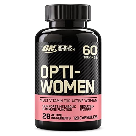 Optimum Nutrition ON Optikvinnor, multivitamin och mineralämnen kapslar för kvinnor med folsyra, C-vitamin D och B komplex hög dosering, hud och hår vitaminer, 60 portioner, 120 kapslar