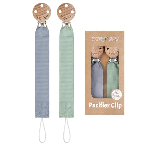 TYRY.HU Chupetero para Bebé Tela Cadenas Chupetes Suavinex Cinta Suave Unisex Recién Nacido Universal Chupete Holder para Niño y Niñas Regalo Paquete de 2