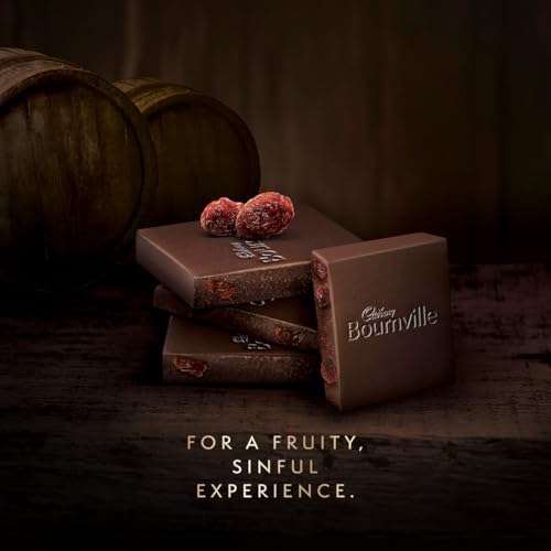 Image of Cadbury Bournville Rum & Raisin 50% Dark Chocolate Bar, 78 Gm (Pack Of 3)