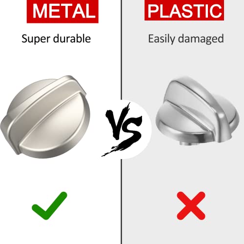 Wb03T10325 Metal Knobs Burner Control Knobs Compatible For General Electric Ge Range Cooktop/Stove/Oven - Replaces Ap5690210 Ps3510510 2691864 (7 Packs) #TOP3