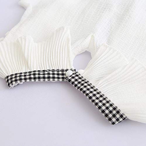 CsgrFagr Conjunto de roupas infantis para bebês e meninas, colete com laço + shorts xadrez, conjunto