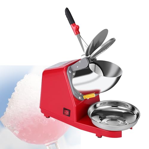 Trituradora de hielo eléctrica, máquina de afeitar de doble hoja de acero inoxidable para uso doméstico y comercial, perfecta para helados y batidos