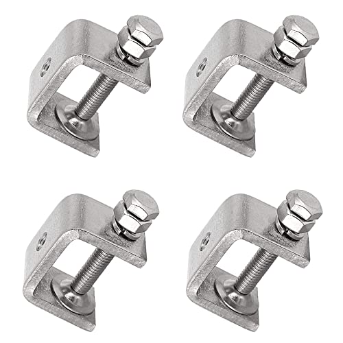 Image of 4Pieces 304 Stainless Steel C-Clamp Heavy Duty C-clamp Woodworking Welding Building Household Tiger Clamp G-Clamp